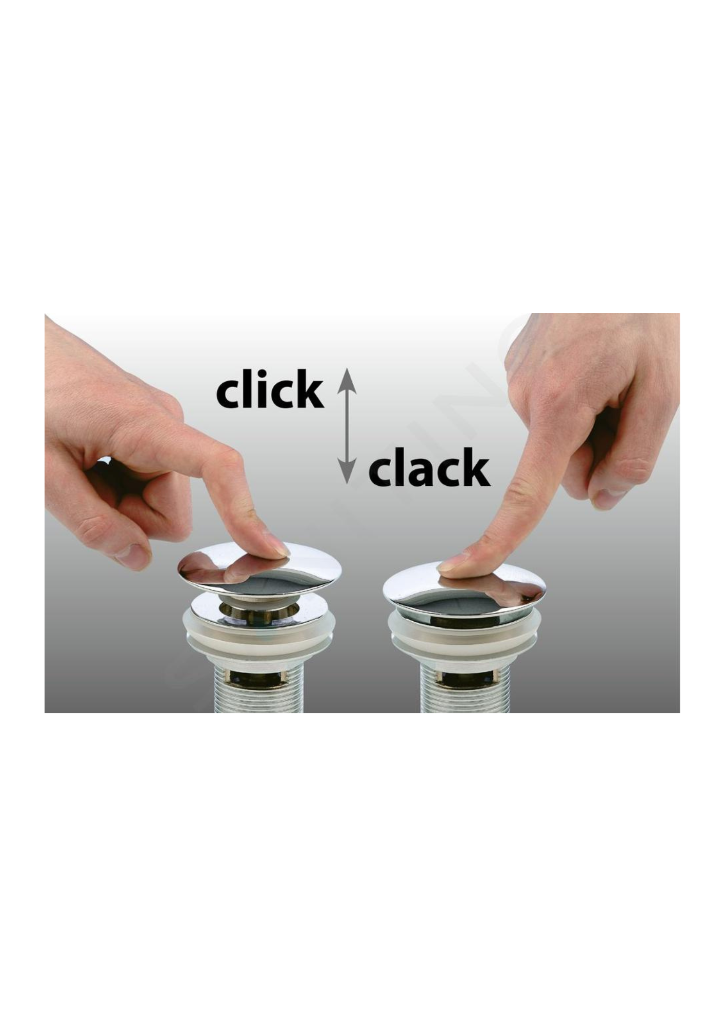 Piletta di scarico click-clack 1 1/4” nera opaca