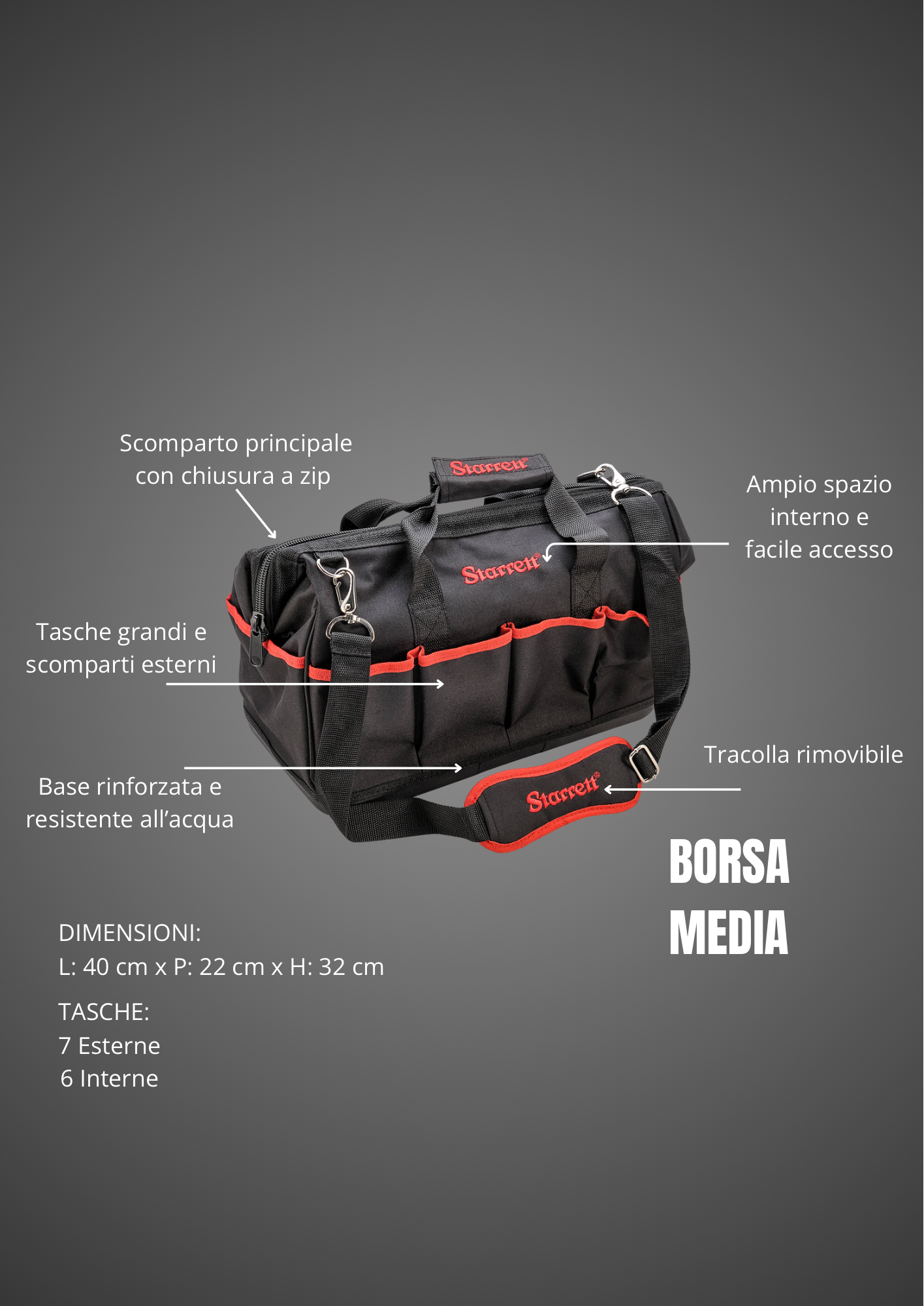 Borsa porta utensili media Starret