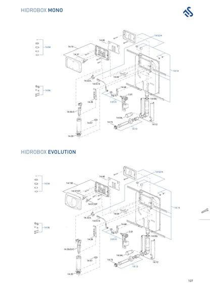 Batteria scarico centrale Its per Hidrobox dual
