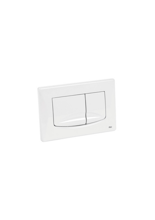 Placca di comando Oli modello River Dual doppio scarico bianca