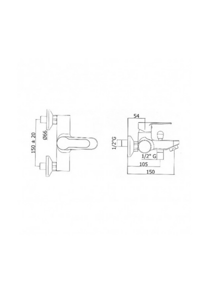 Miscelatore monocomando vasca Paffoni Blu