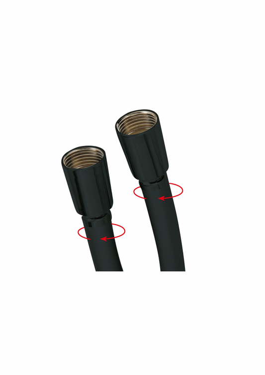Flessibile antitorsione in silicone 150 cm nero opaco