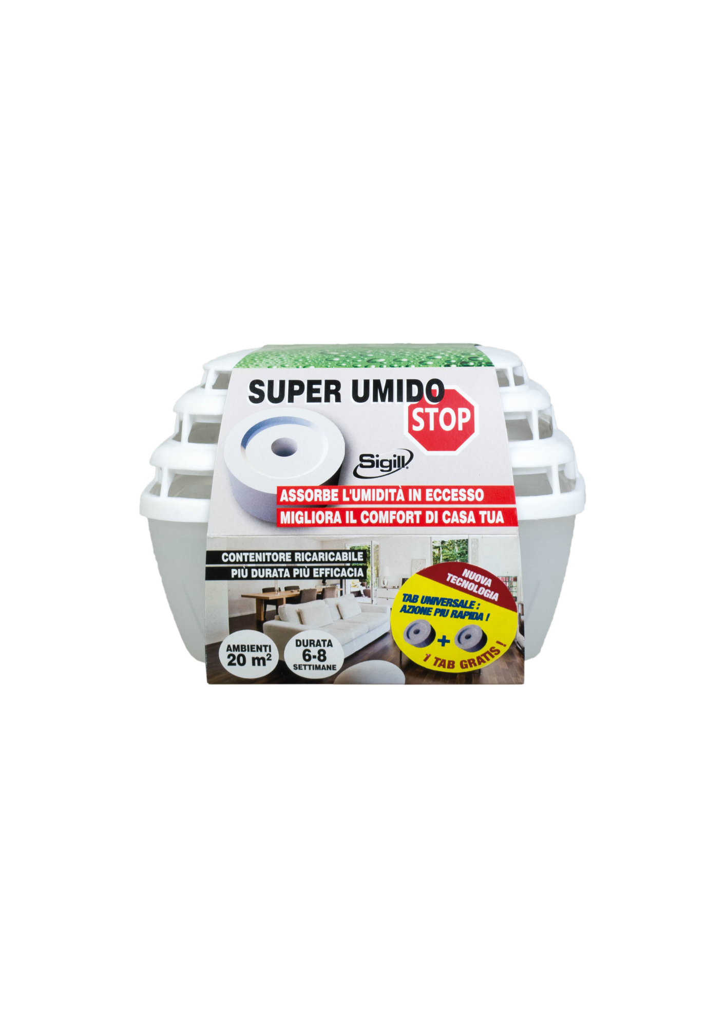 Deumidificatore per ambienti Super Umido stop